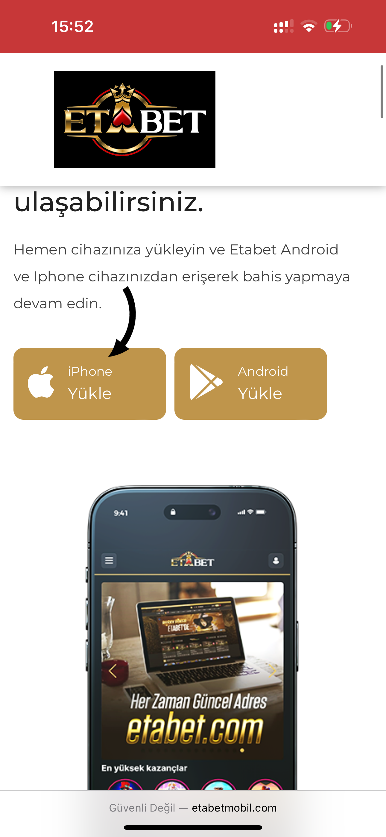 Etabet iOS