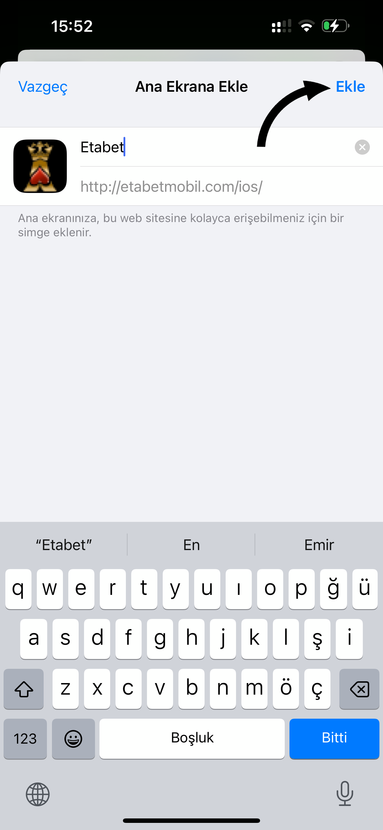 Etabet iOS